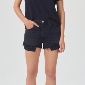 AGOLDE jean shorts--black